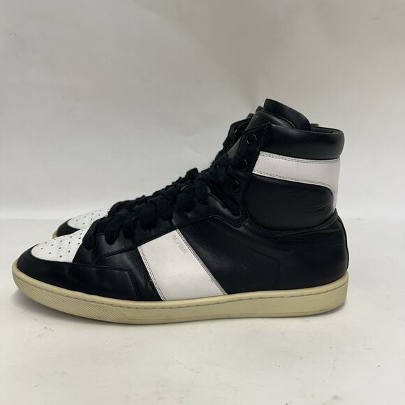 YSL Saint Laurent Paris Hi-Top SL10H Sneakers “Black White” main image 5